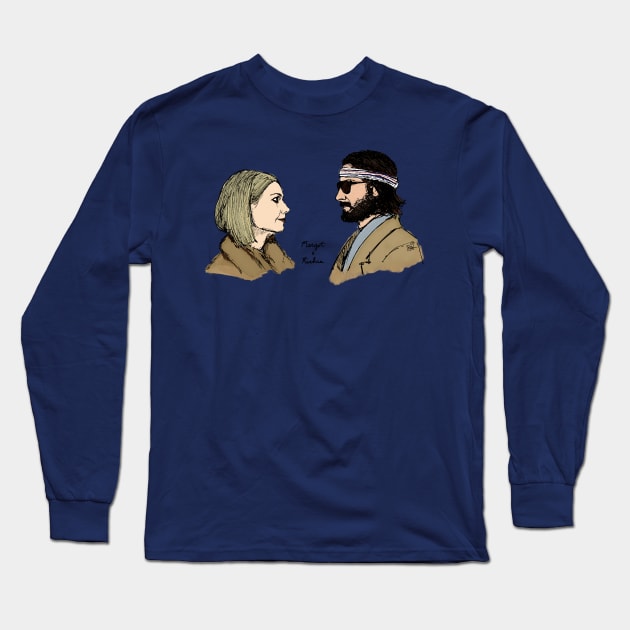 Margot and Richie Tenenbaum - In color! Long Sleeve T-Shirt by EBDrawls